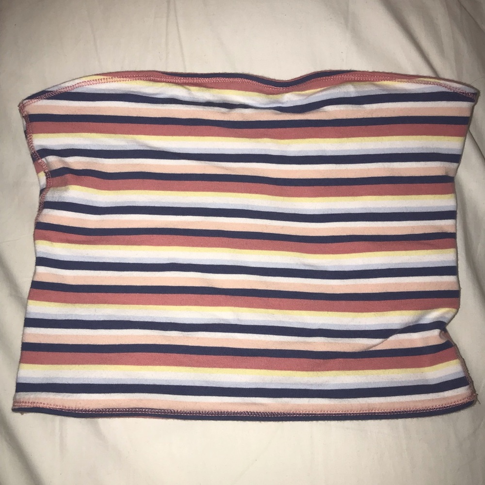 Hollister reversible striped tube top, size medium